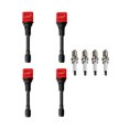 thumbnail image 1 of Set of 4 ISA Red Ignition Coils and Spark Plugs Compatible with 2005-2017 Nissan Frontier 2.5L Replacement for UF509, 1 of 3