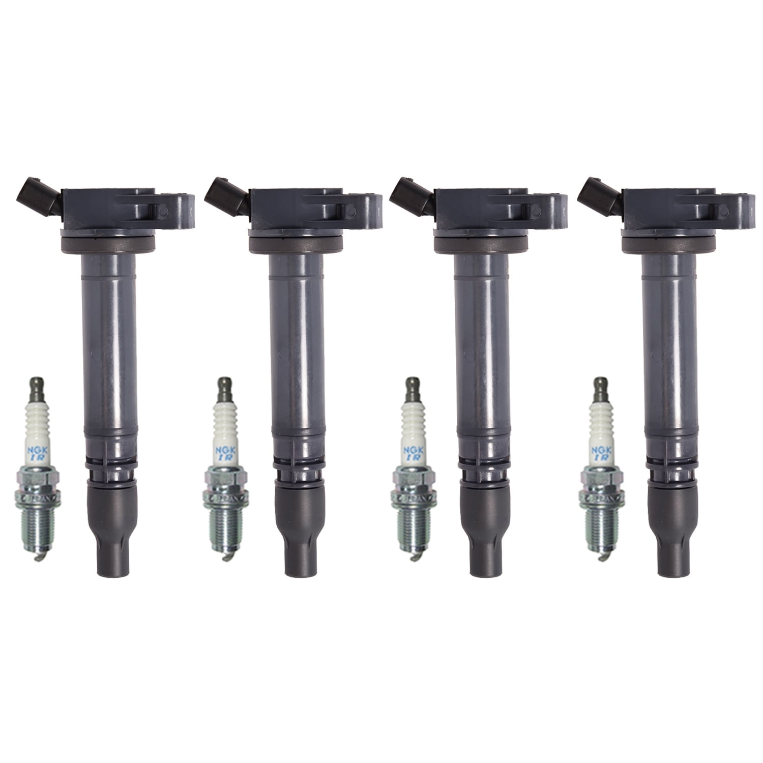 Set of 4 Ignition Coil & 4 NGK Spark Plug for 2012-2013 Scion iQ 1.3L I4 UF663