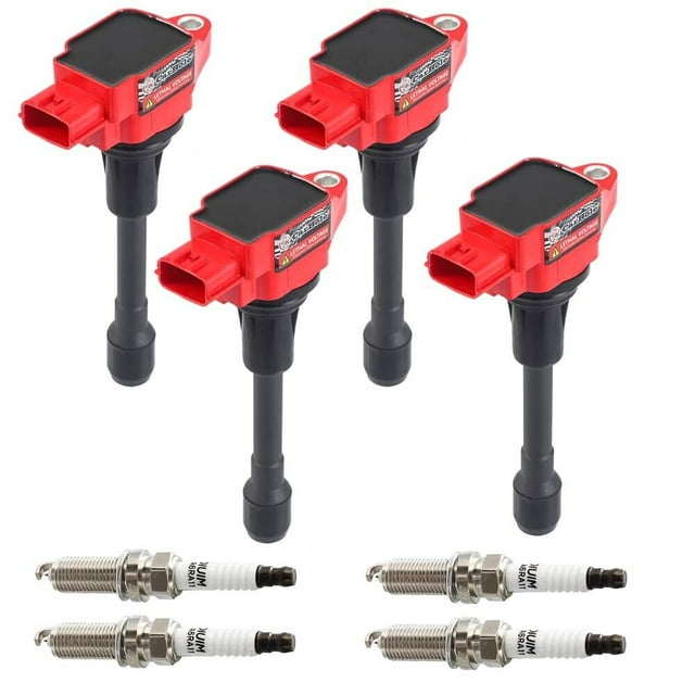 Set of 4 Ignition Coil & Iridium Spark Plug for Nissan Altima Sentra