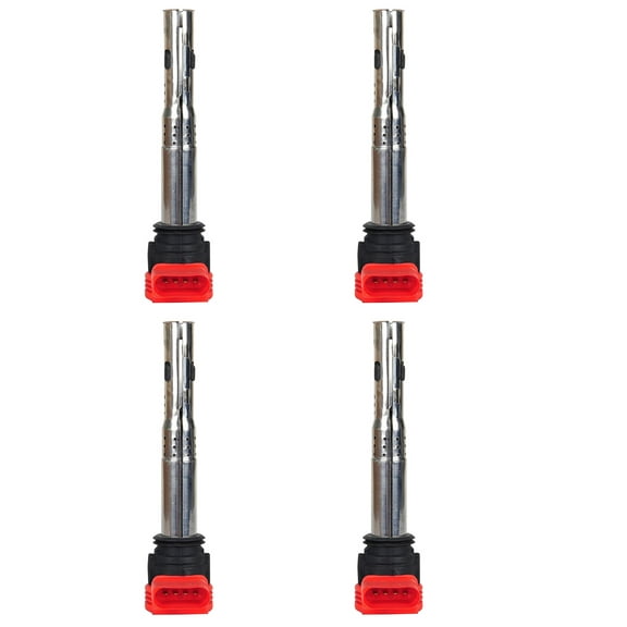Set of 4 Ignition Coils Compatible with 2008-2012 Audi R8 4.2L V8 Replacement for UF529 C1631