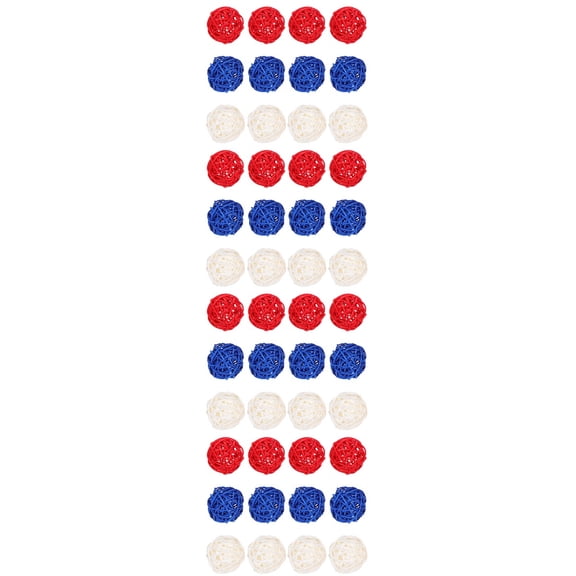 Set of 4 Independence Day Takraw Rattan Decor Decoration Decorative Balls Decorations