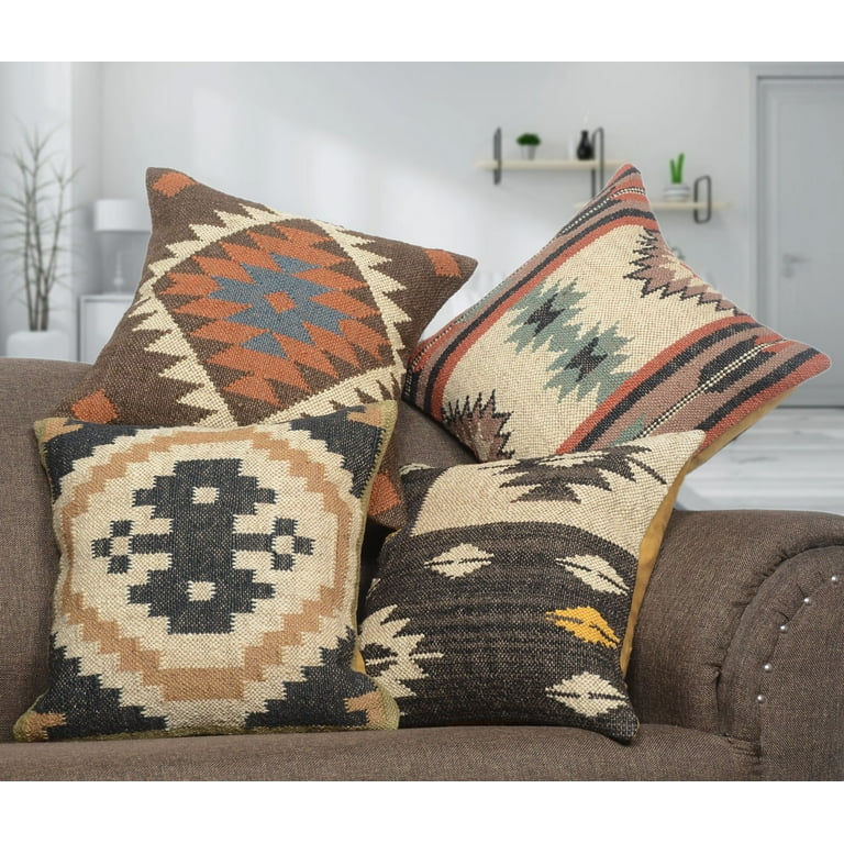 Cushion Covers Native Throw Pillows Set Of Indian Hand Loomed
