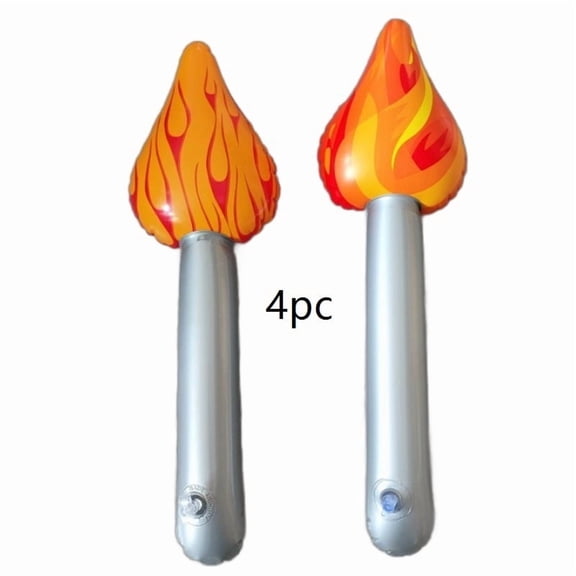 Set of 4 Inflatable Torch Playthings for Kids - Safe Outdoor Fun Toys