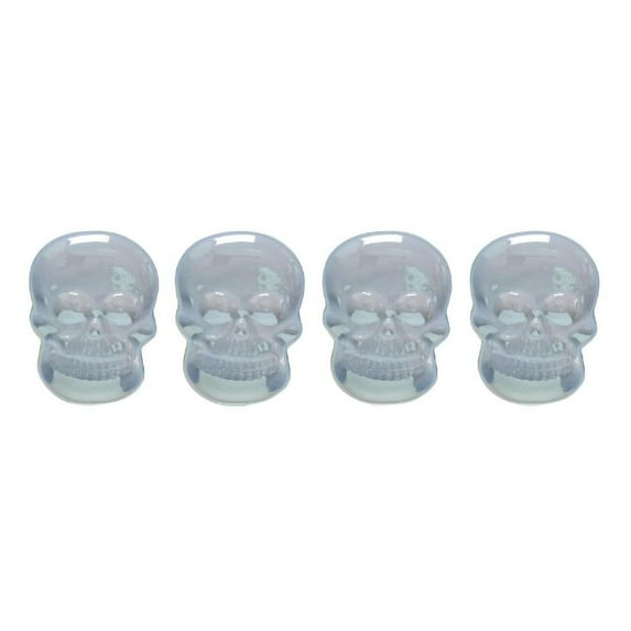 Set of 4 Iridescent Skull Shaped Plates