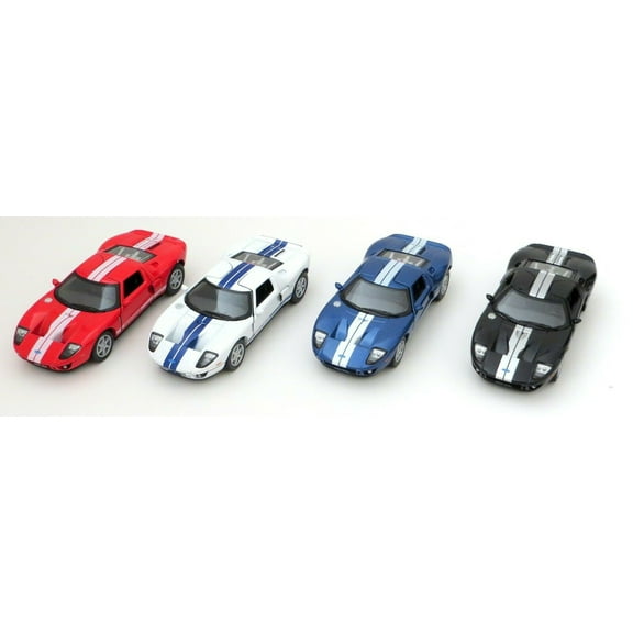 Set of 4 Kinsmart 1/36 Scale 2006 Ford GT with Pullback Action