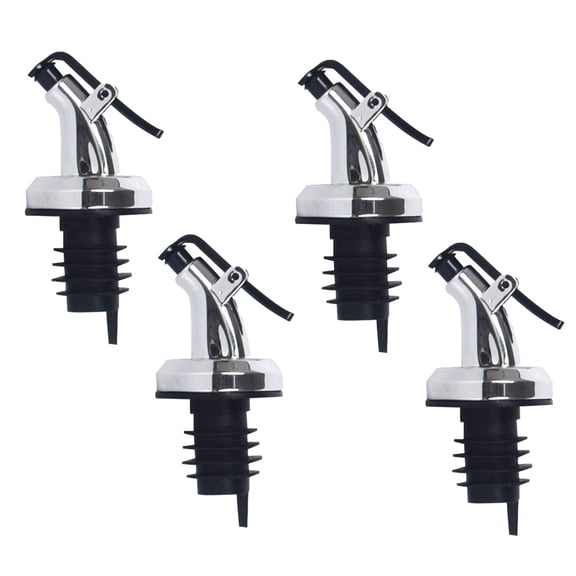 Set of 4 Leak proof Oil Bottle Stopper Liquor Dispenser Plastic Wine Pourer Lock Plug Cap Wine Bottle Pourer