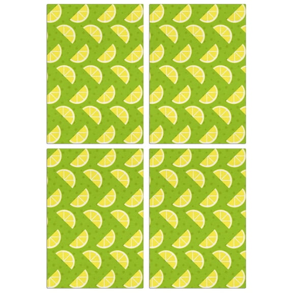 Set of 4 Lemon Kitchen Towels, 18x26 Fruit Print Dish Towels, Soft Absorbent Tea Towels for Drying and Farmhouse Decor