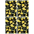 thumbnail image 1 of Set of 4 Lemon Print Kitchen Towels, Fruit Series Absorbent Bar Towels 18x26 Inches, Soft Decorative Hand Towels for Dish Drying and Kitchen Decor, 1 of 3