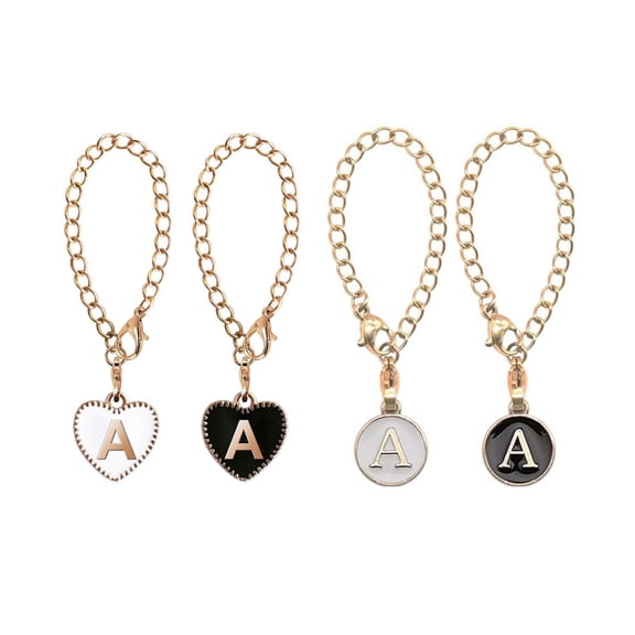 Set of 4 Letter Pendants Cup Identifier Accessories Cup Letter Pendants Water Bottle Charm Alloy Material for Drinkware