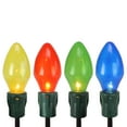Set of 4 Lighted MultiColor Jumbo C7 Bulb Christmas Pathway Marker