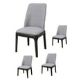 thumbnail image 1 of Set of 4 Linen Side Chair, Modern Farmhouse Kitchen Dining Room Chair, Solid Wood Fabric Upholstered Seat Back Chairs (Gray), 1 of 9