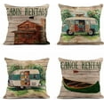 thumbnail image 1 of Set of 4 Linen Throw Pillow Covers 18x18 Inch Watercolor Birds Spring Home Decor Pillowcase Square Cushion Covers for Sofa Bed Couch, 1 of 8
