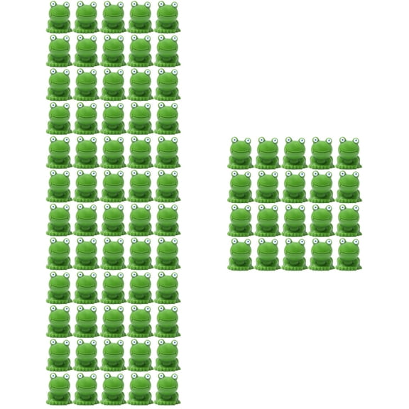 Set of 4 Little Frogs Mini Green Ornament Sculptures and Figures Dad