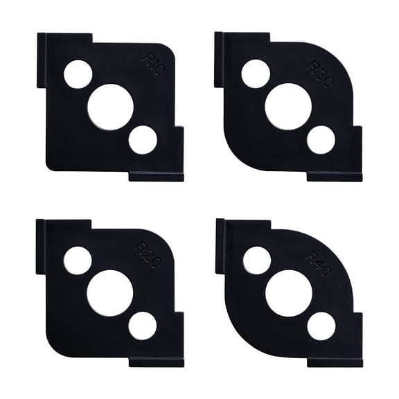 Set of 4 Made of ABS Radius Jig Router Templates Corner Radius Routing Templates,Routing Rounded Corners Router Bit Templates for Woodworking Routing