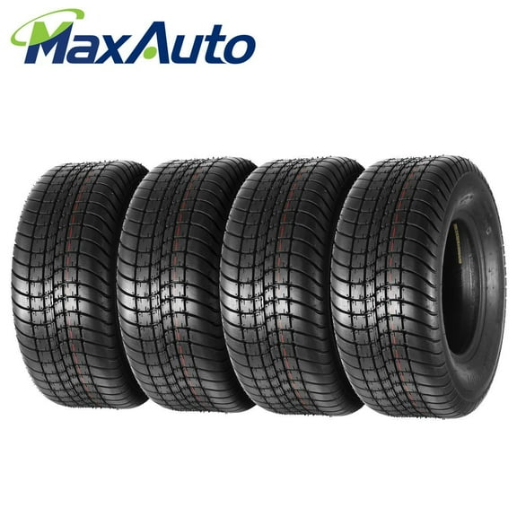 Set of 4 MaxAuto Trailer Tires 205/65-10 20.5x8.00-10 20.5/8-10 LRC 6PR Bias