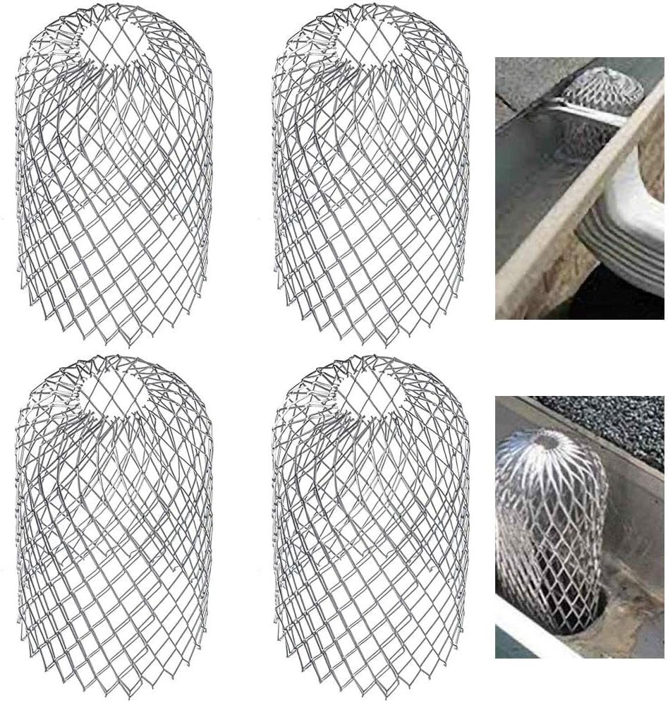 8 Pack Aluminum Gutter Guards Expandable Filter Strainer Metal Gutter Guards Leaf Strainer Gutter Sieve Down Pipe Covers Protection Easy Install Moss Muck Mud Debris Guard From 2 To 4 Inches