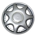 thumbnail image 1 of Set of 4  Metallic Silver Hubcaps 15" Type 2 WSC2-014S15 - Hub Caps Wheel Skin Cover 15 Inches 4 Pcs Set, 1 of 4
