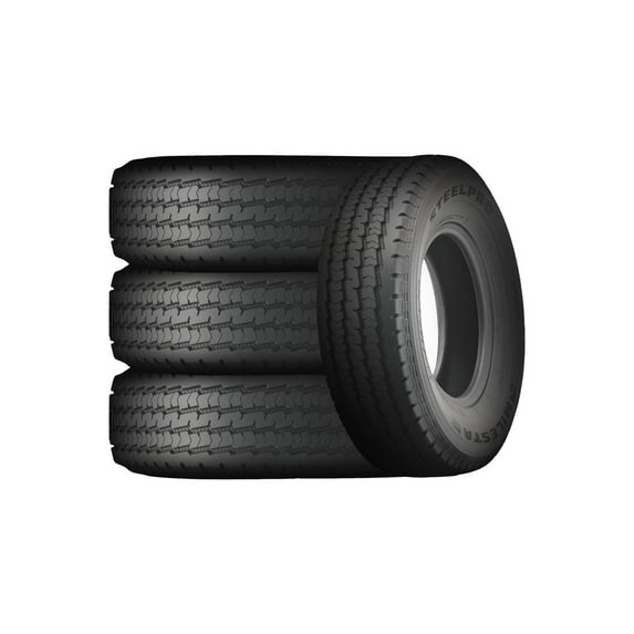 Set of 4 Milestar Steelpro MS597 LT245/75R16 120/116Q E Tires Fits: 2000-04 Ford F-150 Lariat, 1994-2002 Dodge Ram 2500 Base