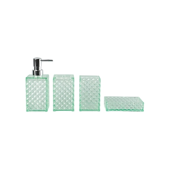 Set of 4 Modern Bathroom Storage Transparency Grids Containers Space Saving Organizers for Shower Sink Essential