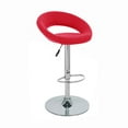 thumbnail image 1 of Set of 4 Modern Home Rho "Leather" Contemporary Adjustable Height Counter/Bar Stool (Cherry Red), 1 of 6