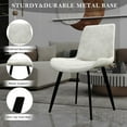 thumbnail image 1 of Set of 4 Modern White Faux Leather Chairs with Sturdy Metal Legs Comfort Style for Dining Room, 1 of 9