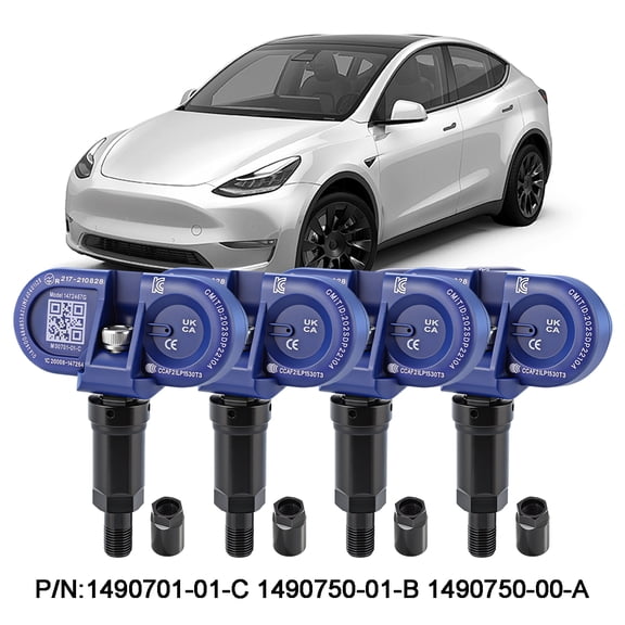 Set of 4 NEW For Tesla Model 3 S X Y Bluetooth TPMS Sensor Valve 1490701-01-C