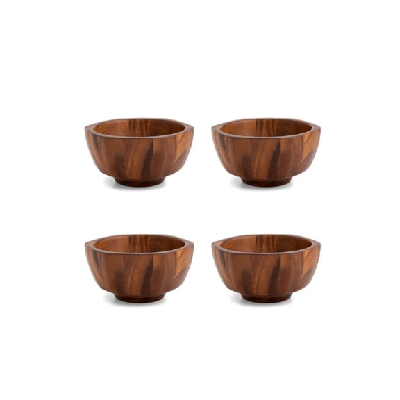 Set of 4 Nambe Rivet Individual Salad Bowls