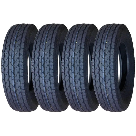 Set of 4 New Free Country Trailer Tires ST175 80D13 Bias 6PR - 11019
