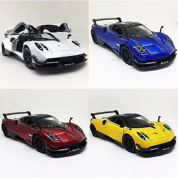 Set of 4 New Kinsmart 5" Pagani Huayra BC Diecast Model Toy Sport Super Car 1:38
