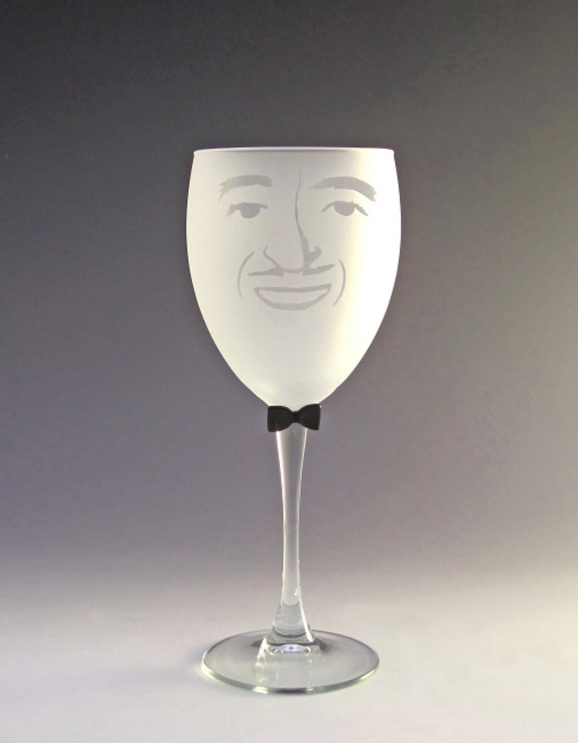 Set of 4 Orlando Etched Wine Drinking Glasses With Red Bow Tie 10.5 ounces - Walmart.com
