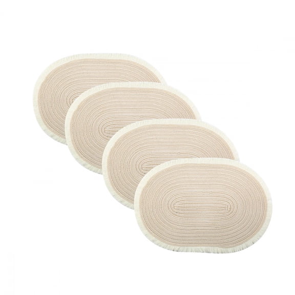Set of 4 Oval Placemats Heat-resistant Table Mats Washable Non-slip Dining Table Mats