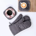 thumbnail image 1 of Supvox Oven Mitt and Pot Holder Set Grey Cotton for Protecting Hands in Kitchen, 1 of 8