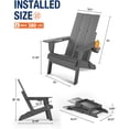 thumbnail image 1 of Set of 4 Oversized HDPE Folding Adirondack Chairs with Wood Texture,, 1 of 7