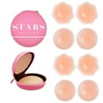 thumbnail image 1 of Set of 4 Pairs of Nipple Covers for Women -  Seamless, Invisible, Adhesive & Sticky - 100% Silicone, Reusable and Washables Breast Pasties, 1 of 8