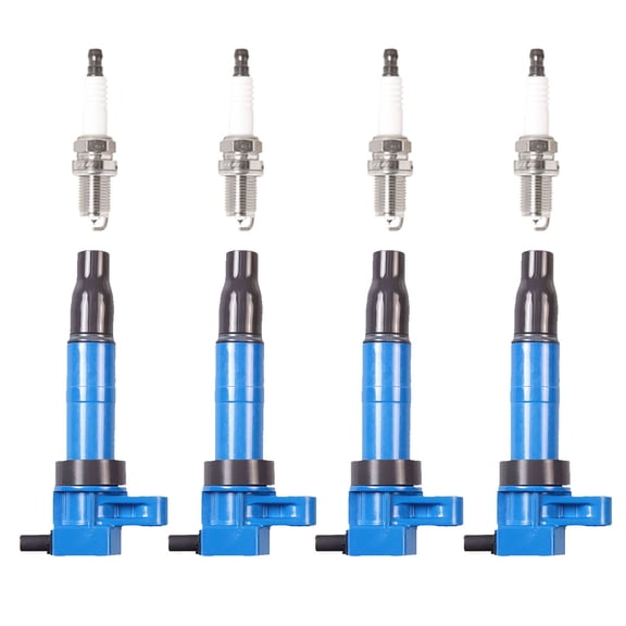Set of 4 Performance ISA Ignition Coil and Platinum Spark Plugs Compatible with 2007-2008 Hyundai Entourage 3.8L V6 Replacement for UF546
