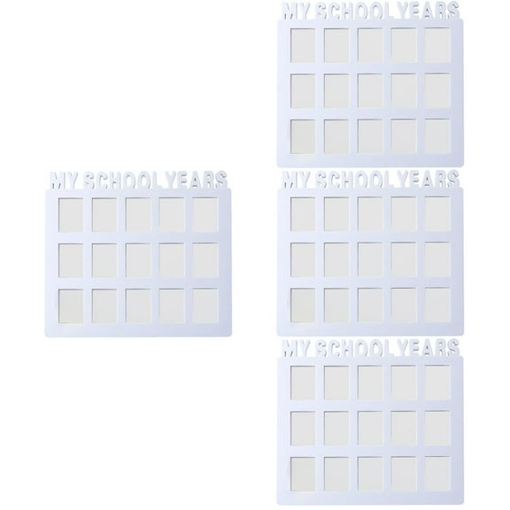 Set of 4 Photo Frame for School Years Collage Office Baby White