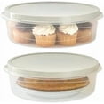 Set of 4 Pie KeepersClear Plastic Food Storage ContainersHolds 10