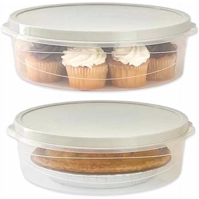 Set of 4 Pie KeepersClear Plastic Food Storage ContainersHolds 10