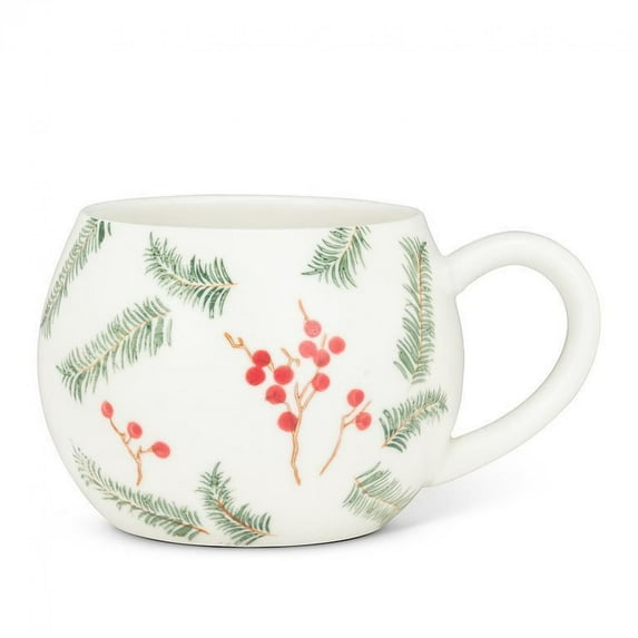 Set of 4 Pine & Berries Ball Mug