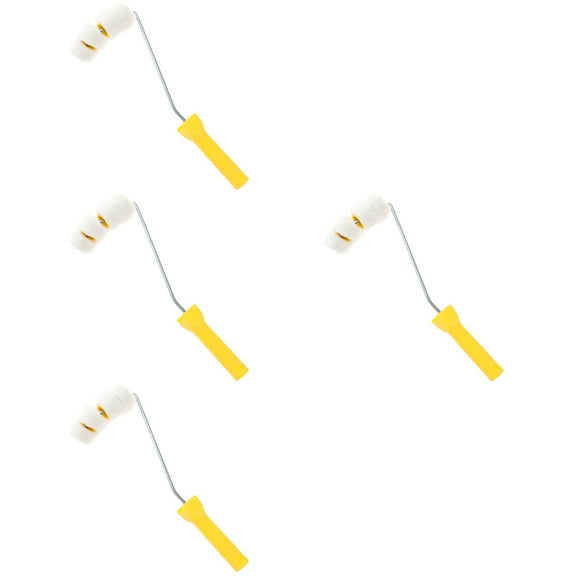 Set of 4 Pipe Brush Rollers Small Paint Roller Pipe Paint Roller Wall Painting Roller Wall Paint Roller Tube Paint Brush