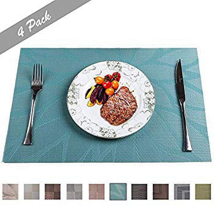 Set of 4 Placemats for Table HeatResistant SkidProof Table Mats Dining Table Woven Stain