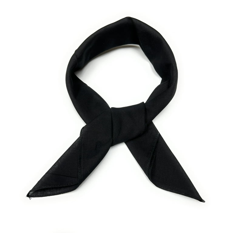 Plain black cheap silk scarf