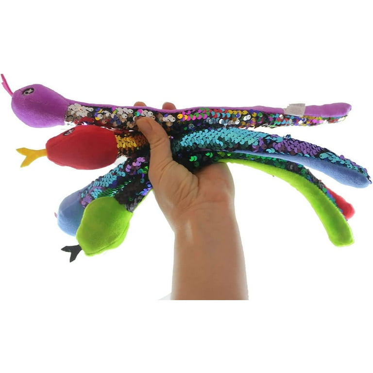 Snake Reversible Sequin Stuffed Animal Set Of Plush 15