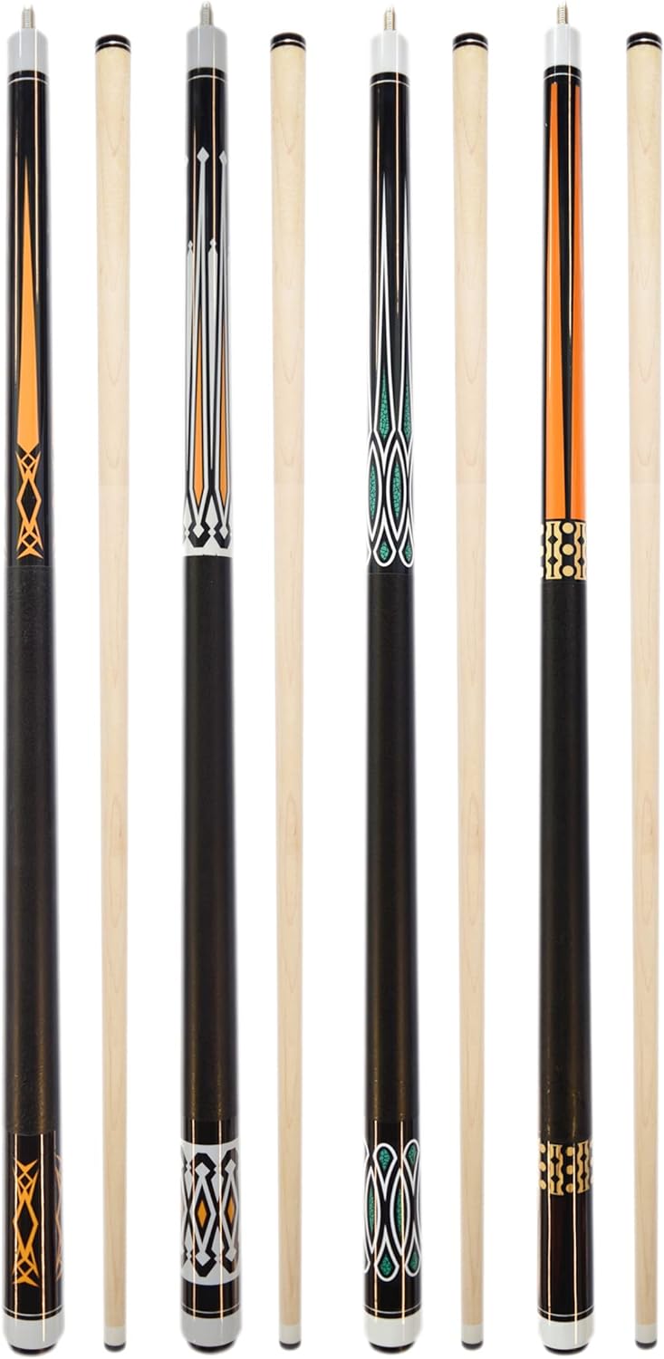 Set of 4 Pool Cues New 58" Billiard House Bar Pool Cue Sticks