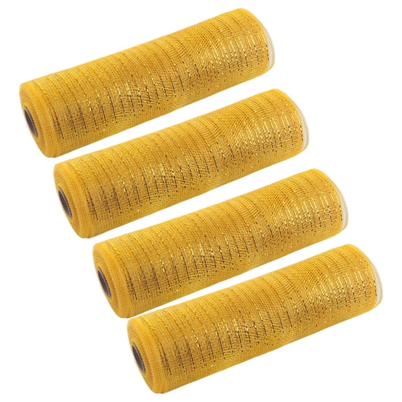 Set of 4 Practical Meshes for Christmas Tree Adornment Suitable for Crafting Bowknot Wreaths and Holiday Arrangements