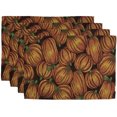 thumbnail image 1 of Set of 4, Pumpkin Design Tapestry Placemats for Dining Table, Table mat for Dining Room Easy to Clean, Machine Washable Size: 13 x 19 Inch., 1 of 3