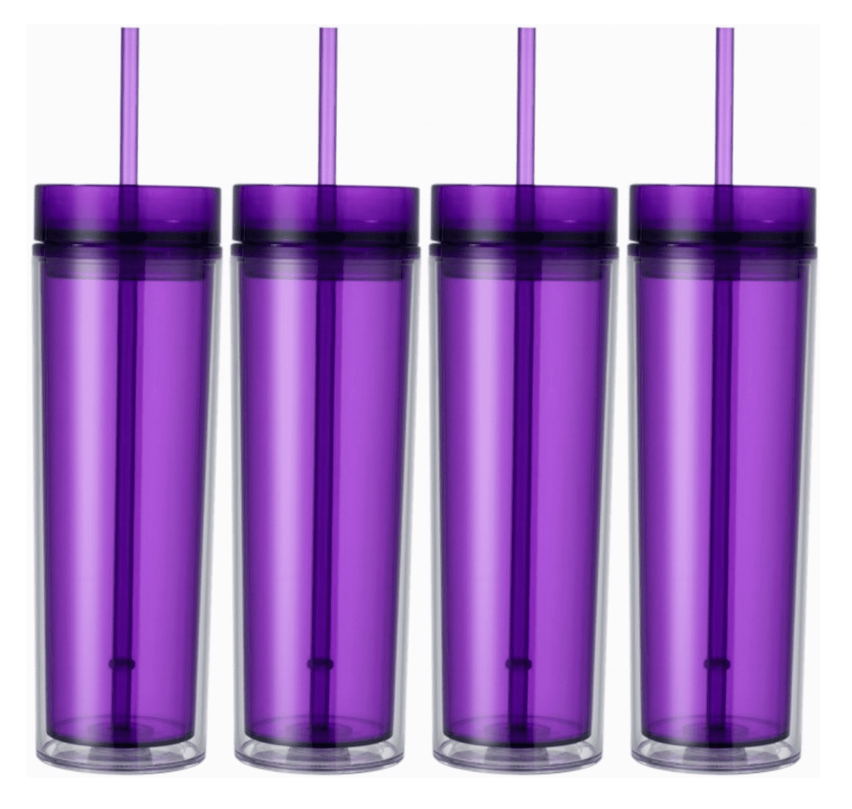 BEMS  STITCH - Purple Glitter - Fashion Straw Tumbler - Size 19Oz