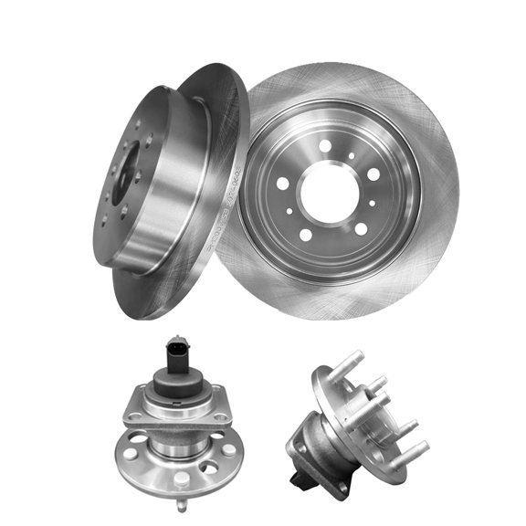 Set of 4 Rear 278mm Brake Disc Rotors-Wheel Hub Bearing Assembly For 1999 Buick Riviera