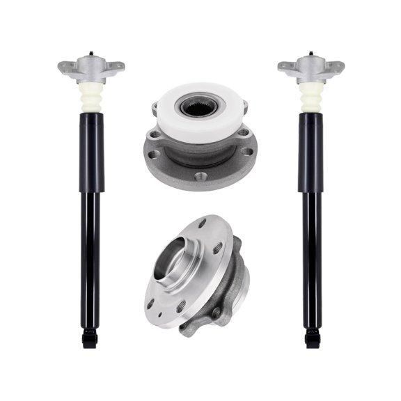 Set of 4 Rear Complete Shock Kit-Wheel Hub Bearing For 2015-2018 Audi Q3 Quattro