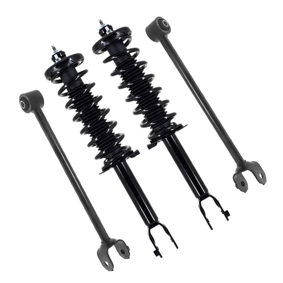 Set of 4 Rear Lower Rearward Control Arm-Quick Complete Strut-Coil Spring Assembly For 2012-2015 Honda Crosstour